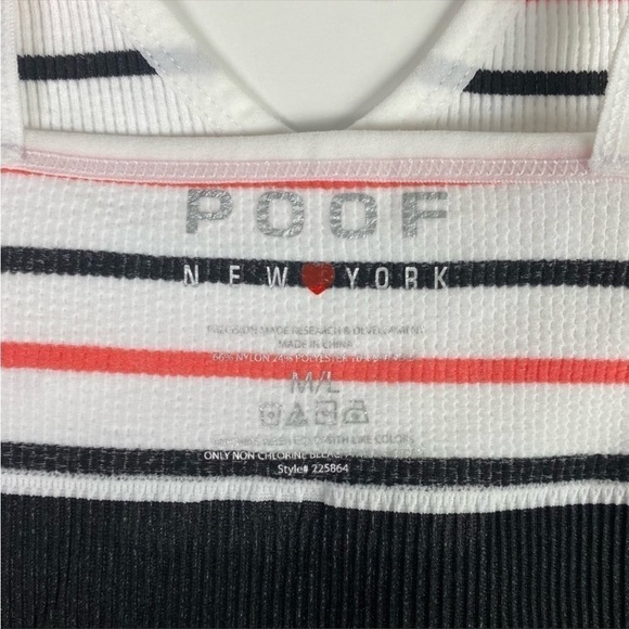 Nwt | Poof! New York Juniors 2 pc. Striped V Neck Cami & Short Set Size M/L - Picture 6 of 7